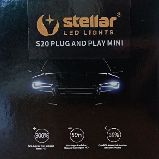 LED автолампа в головной свет S20 STELLAR цоколь H11 (компл. 2 шт.)  