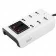 Зарядное устройство Budi home charger (M8J302E) 6USB/24W + 1.8m 